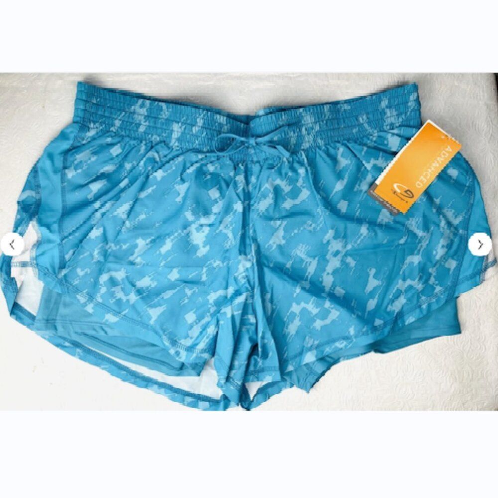 Champion Women’s Advanced Powercore Shorts Blue XXL Compression Activewear NWT